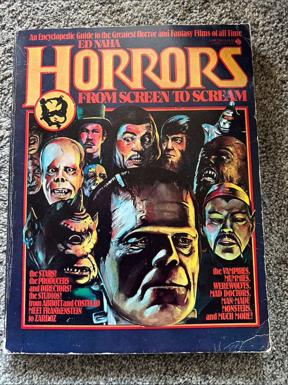 Horrors From Screen to Scream Vintage Movie Guide 1975 Avon Books